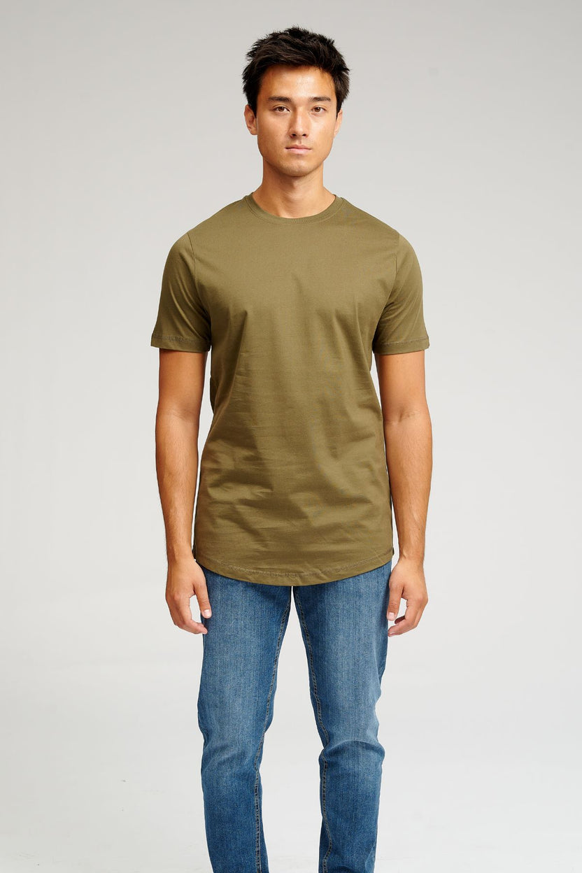 Long T -shirt - Πράσινο στρατό