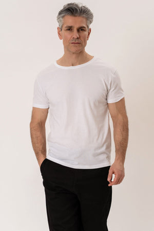 Deep Neck T-shirt - White