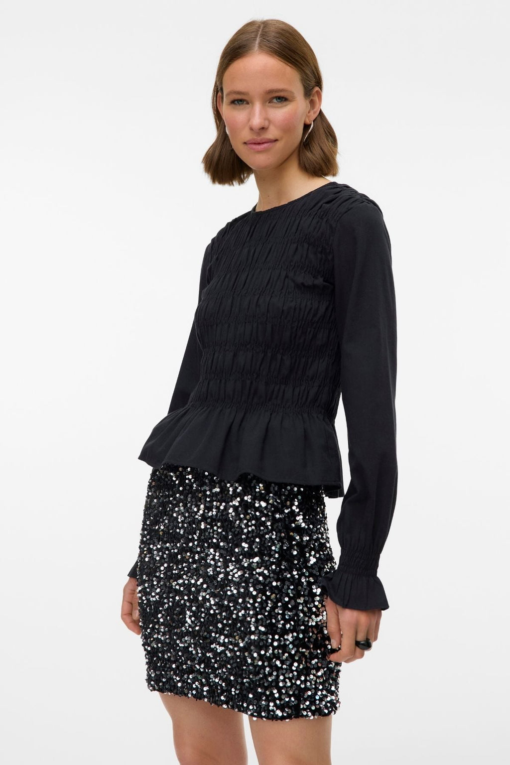 Bella Short φούστα - Μαύρο ασημένιο