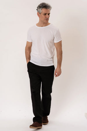 Deep Neck T-shirt - White