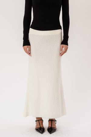 Nova Knit Skirt - White