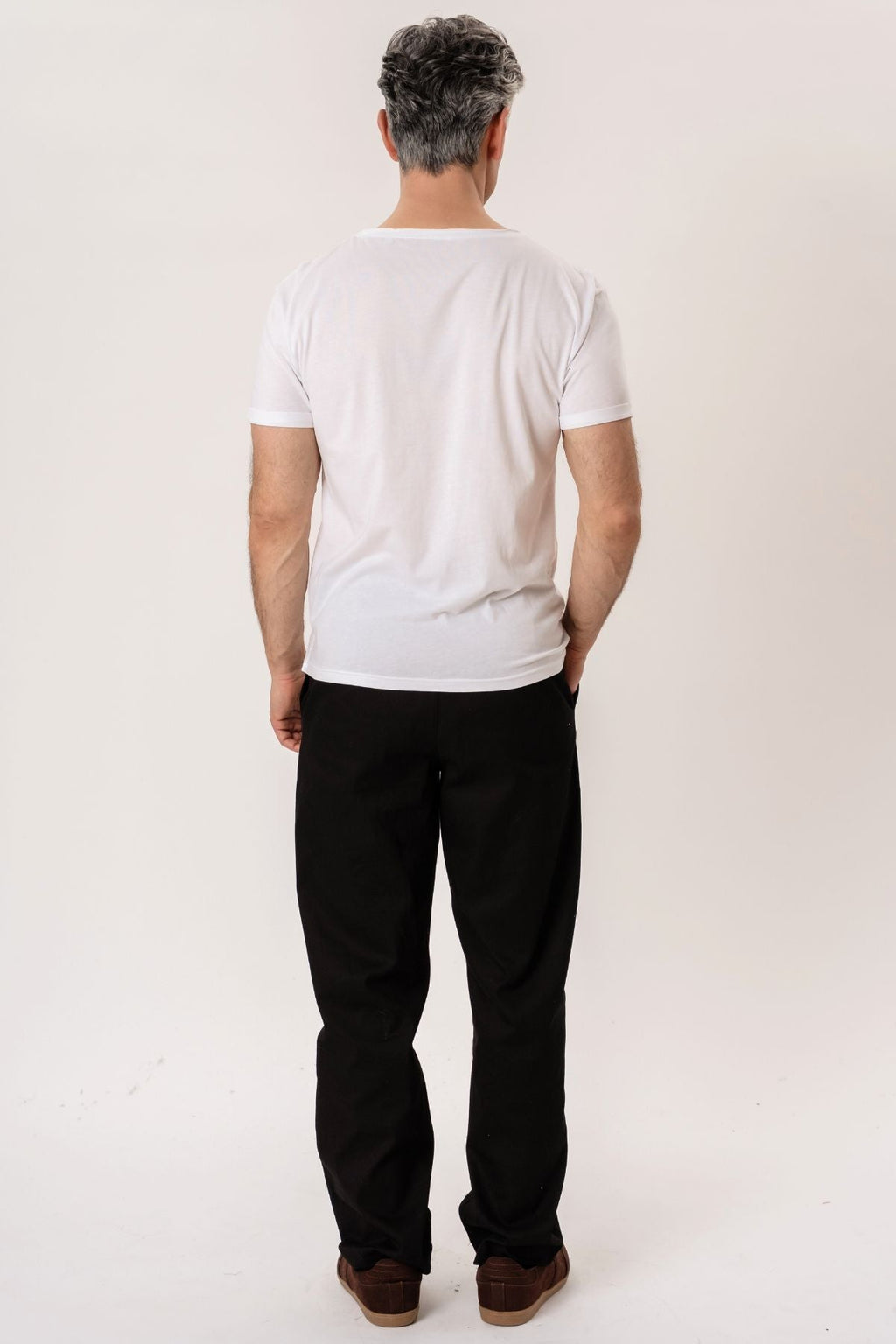 Deep Neck T-shirt - White