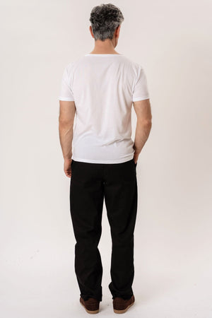 Deep Neck T-shirt - White