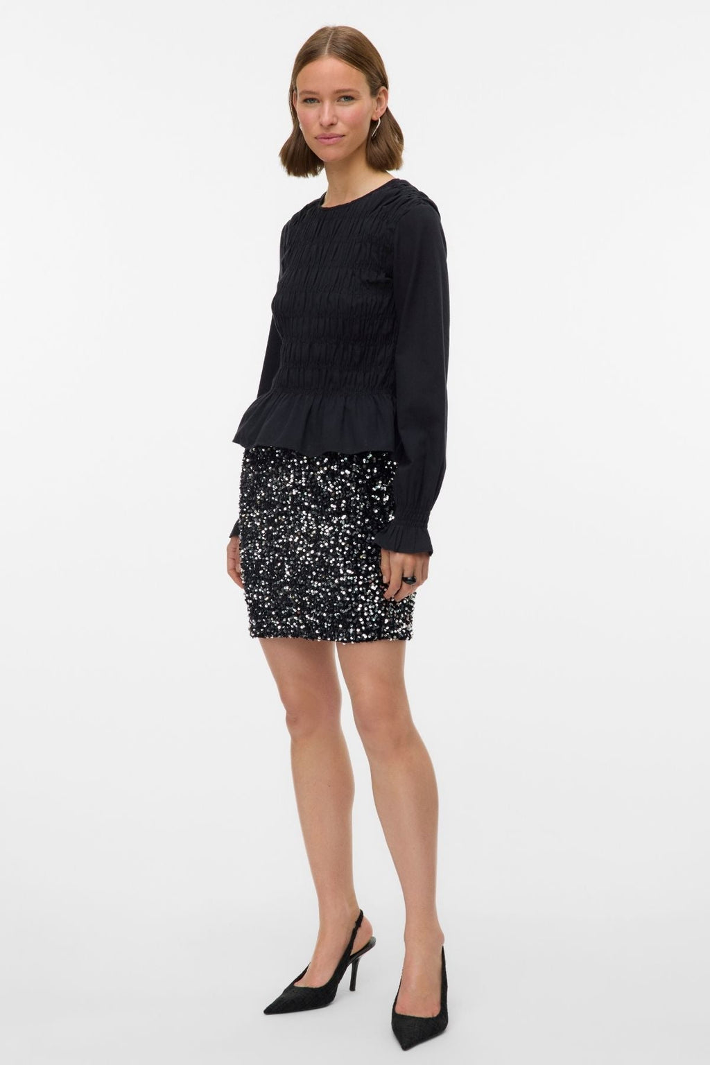 Bella Short φούστα - Μαύρο ασημένιο