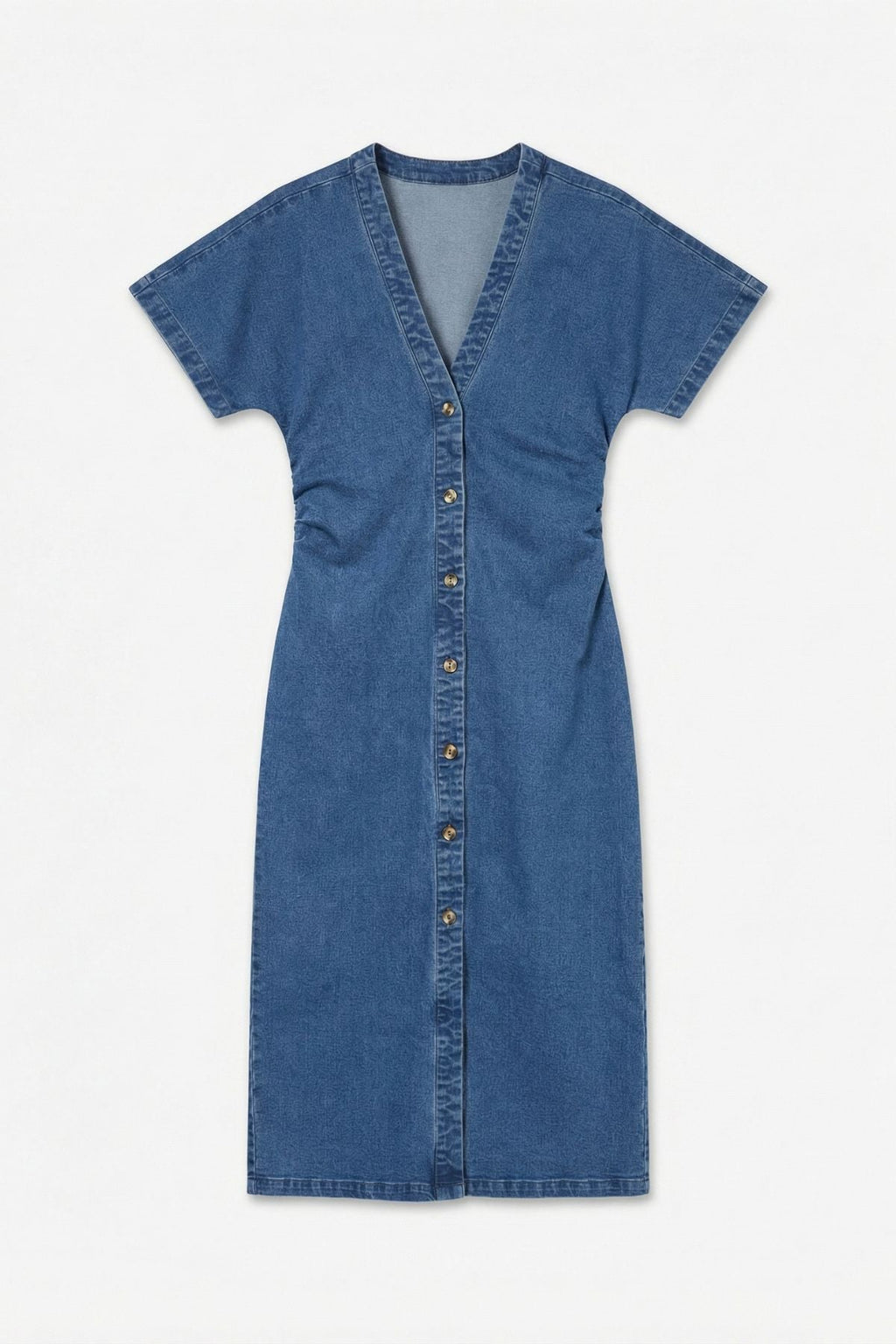 Τζιν φόρεμα Melaney 2/4 V-Neck - Medium Blue Denim