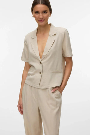 Mymilo Short Blazer - Ασημί φόδρα