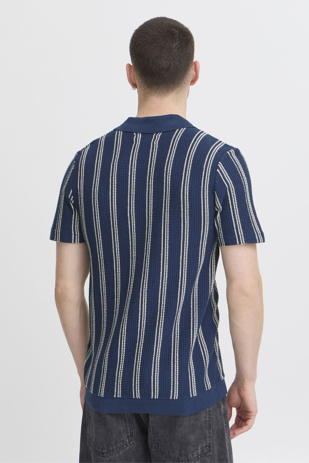 Ριγέ πουλόβερ - μπλε