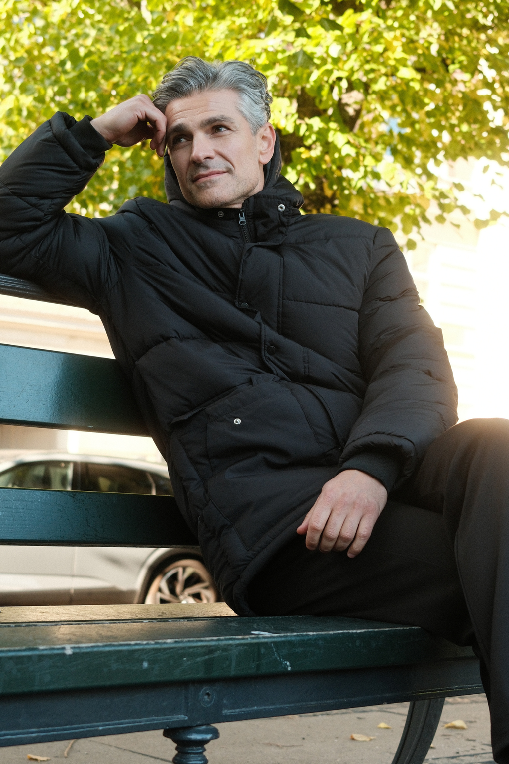 Μακρύ μπουφάν - Μαύρο