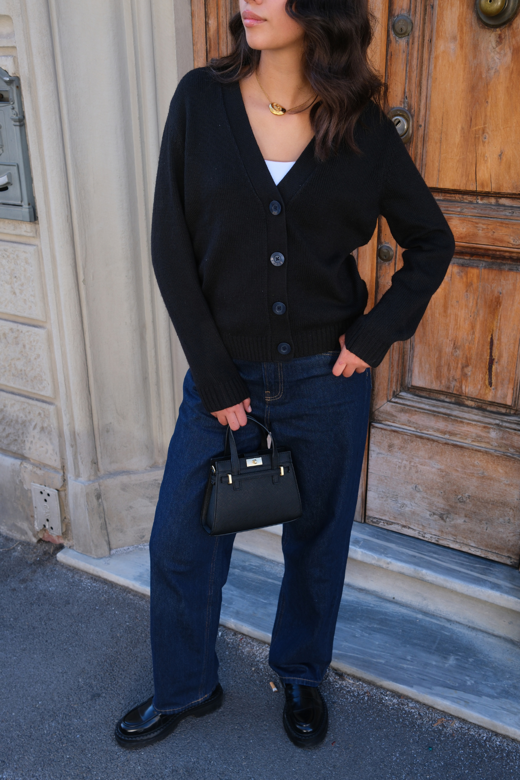 Knitted Cardigan - Black