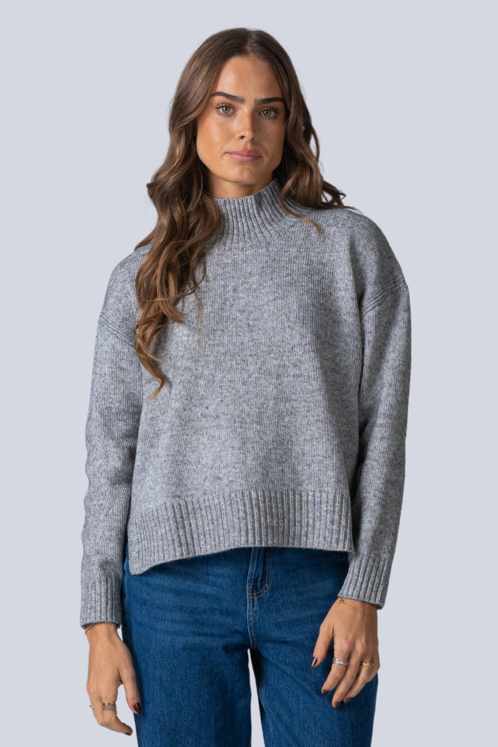 Emma Knit - Light Grey Melange