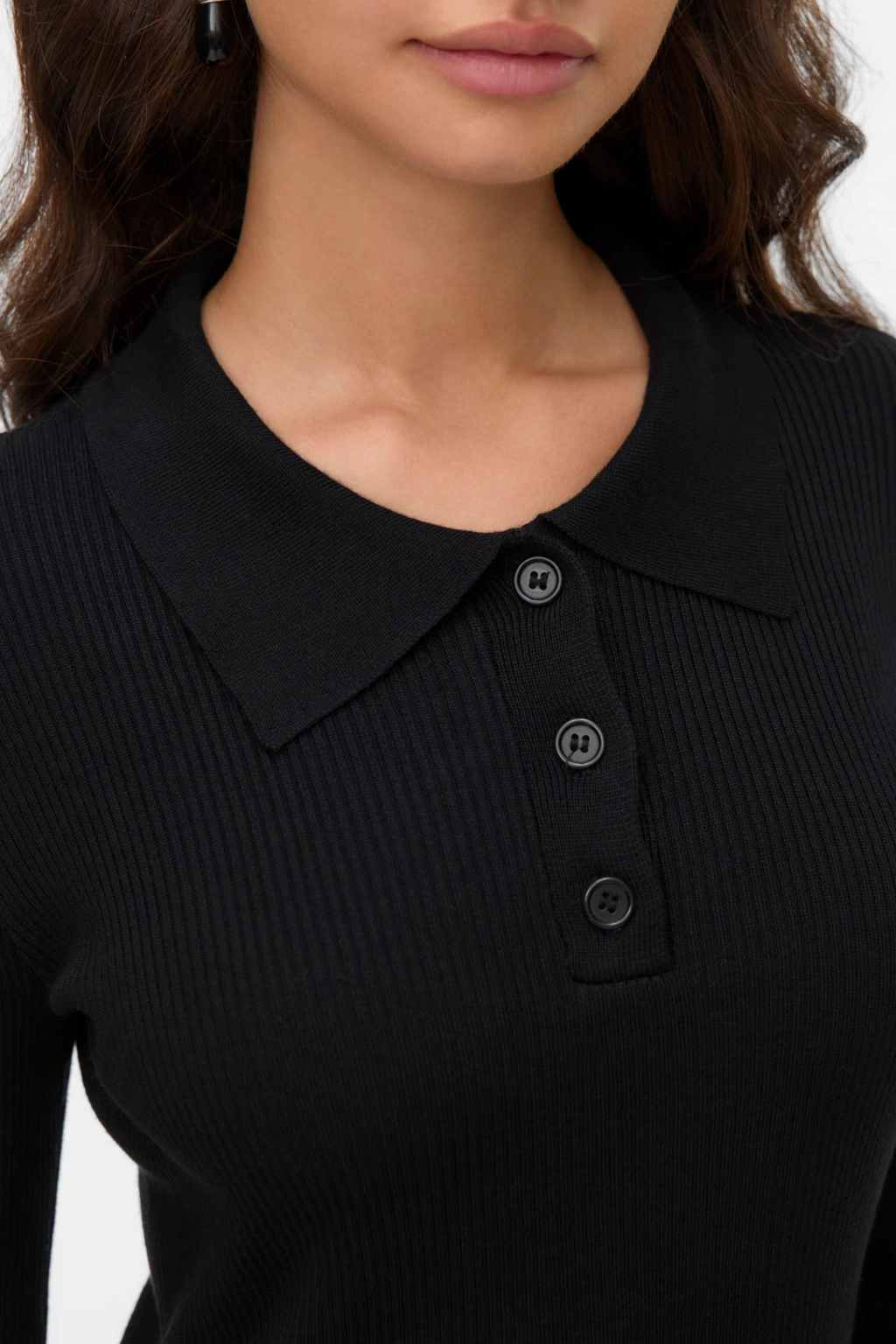 Pullover Silje Poloneck - Black