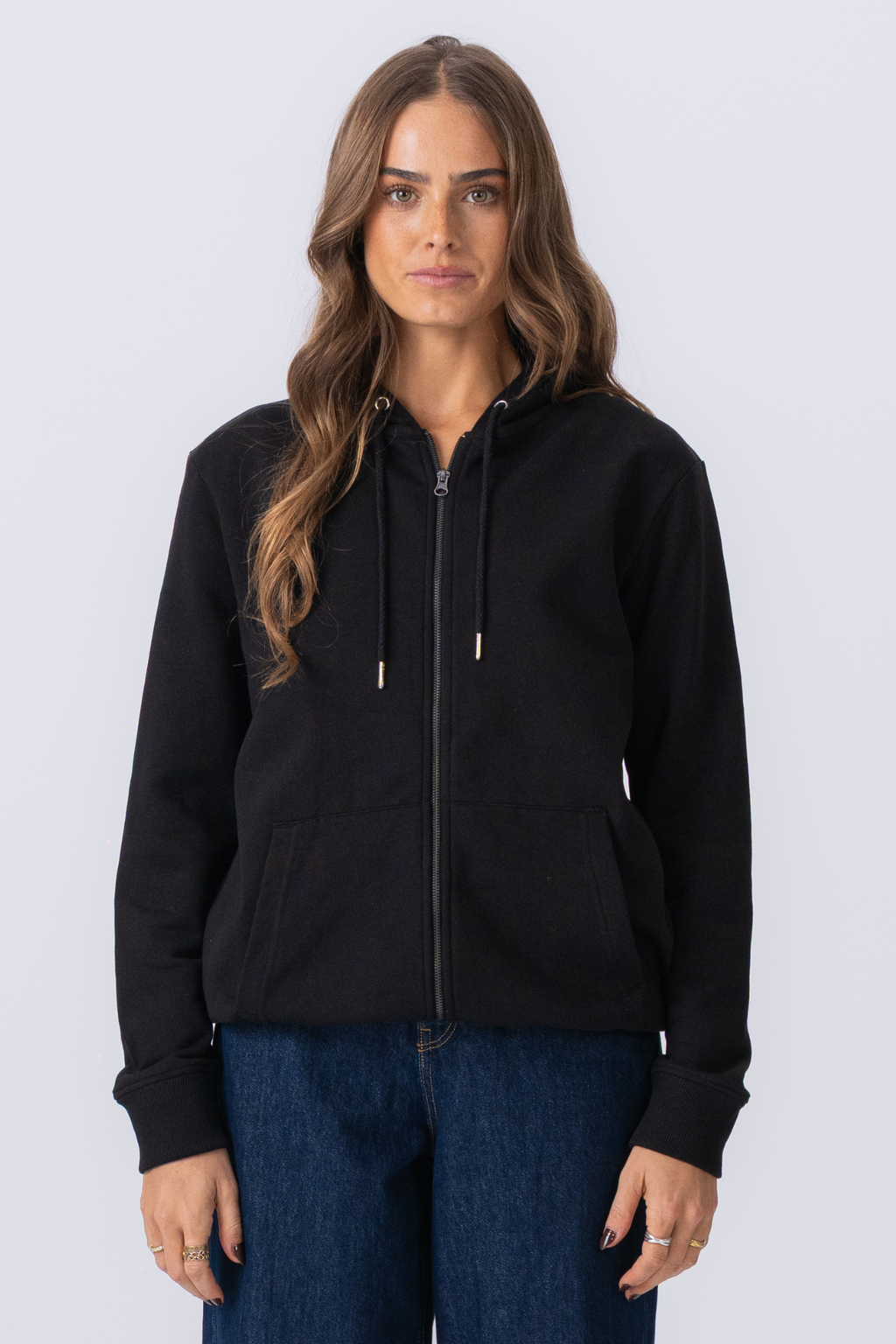 Zip Hoodie - Μαύρο