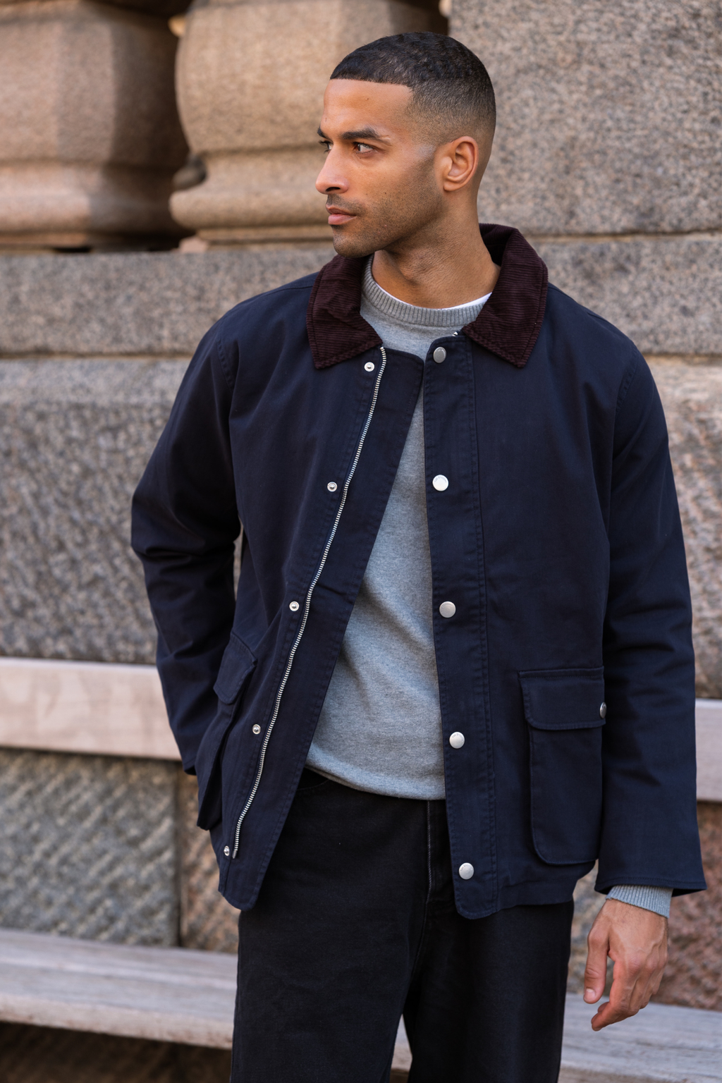 Twill Jacket - Navy