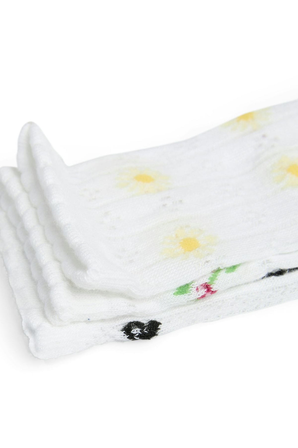 Bella Pointelle Socks 3-pack - Cloud Dancer