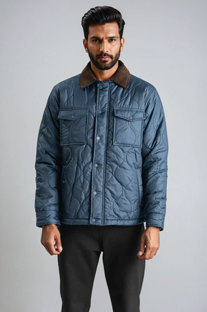 Quilted Jacket - Navy