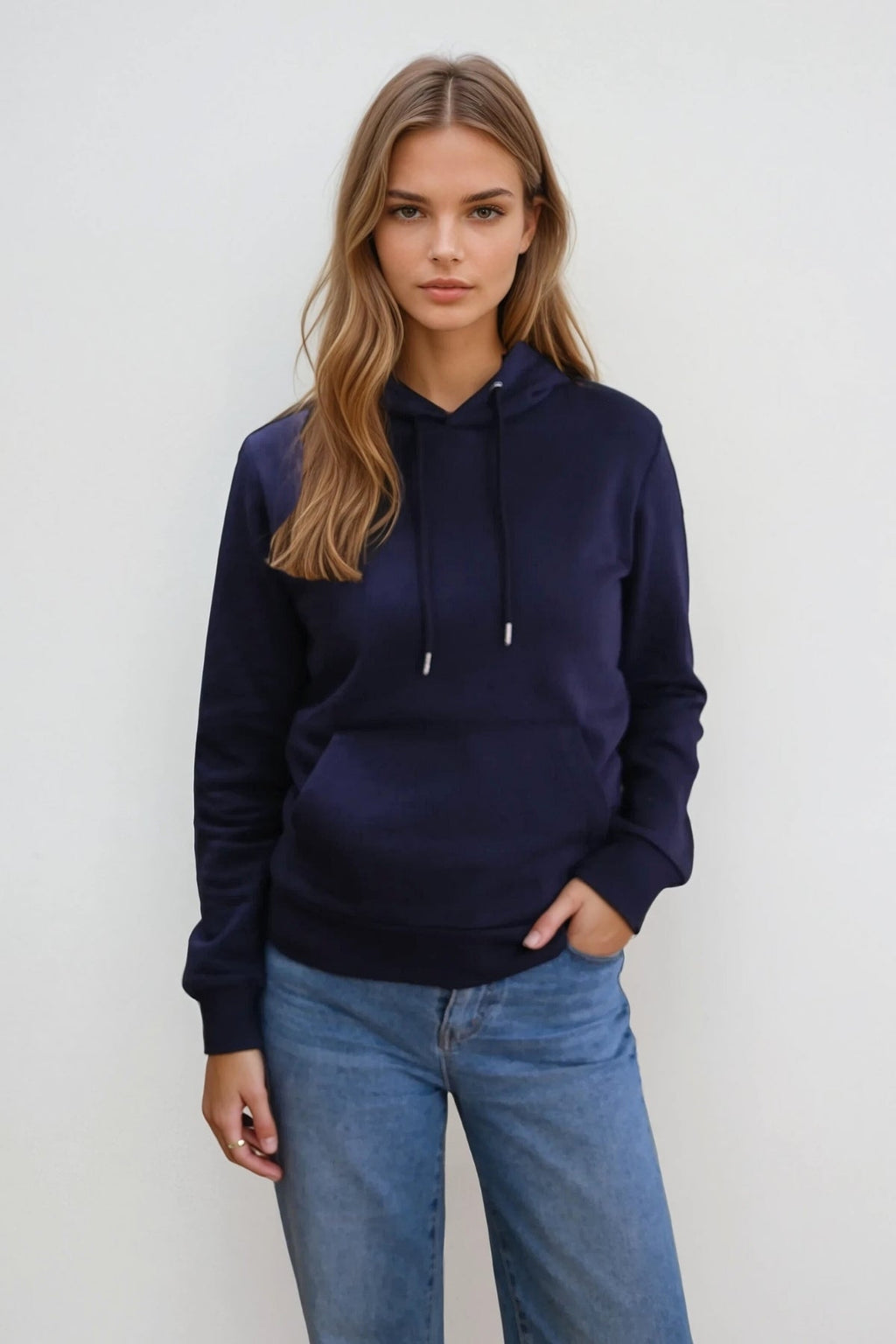 Boyfriend Sweat Hoodie - Πολεμικό Ναυτικό