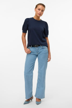 Alexis Low Waist Denim Jeans - Light Blue Denim