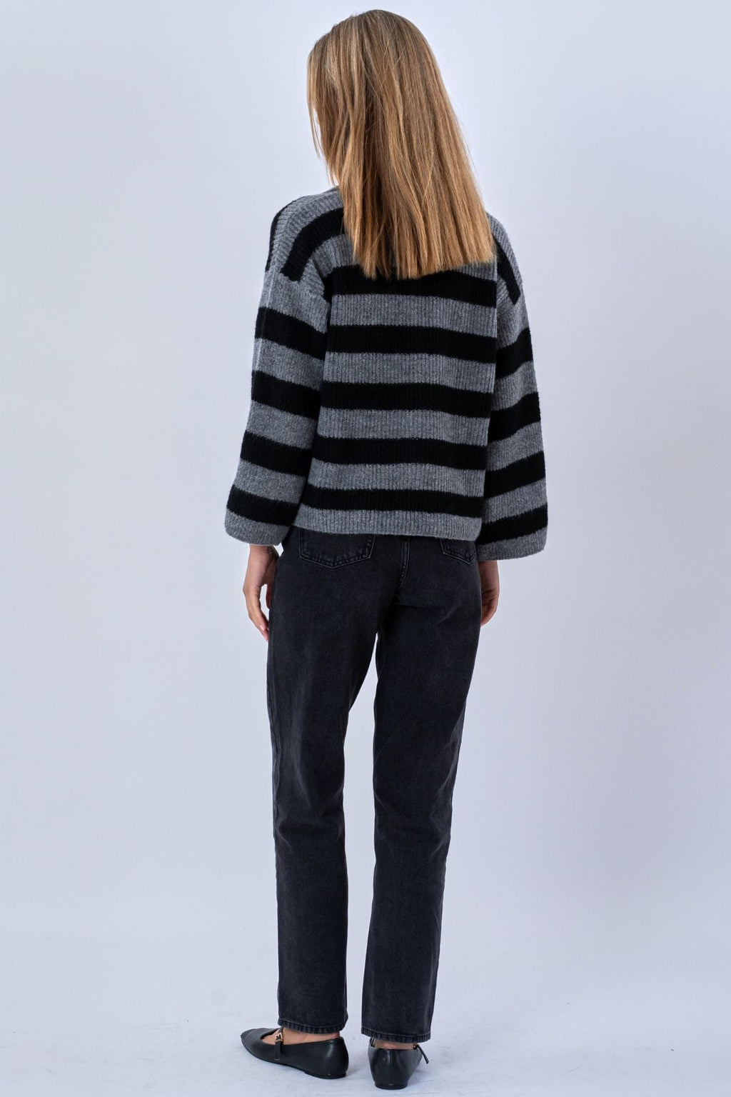 Josie Polo Knit - Γκρι/Μαύρο