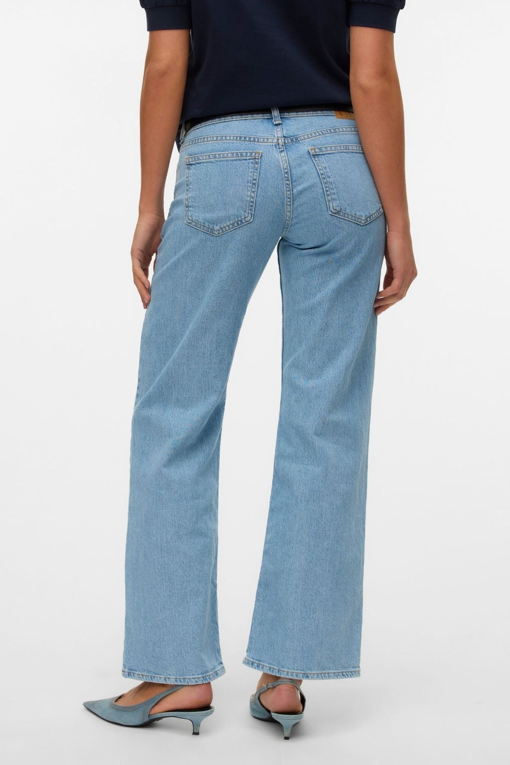 Alexis Low Waist Denim Jeans - Light Blue Denim