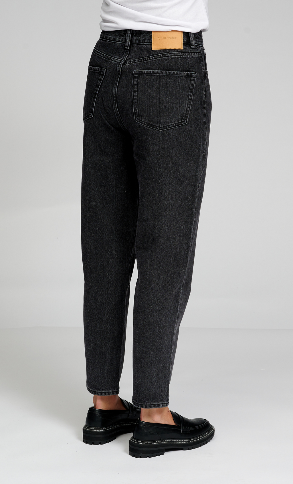 The Original Performance Mom Jeans - Washed Black Denim