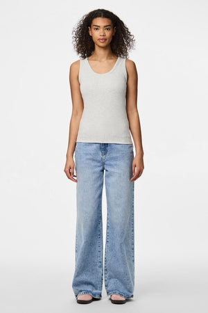 May Tank Top - Light Grey Melange