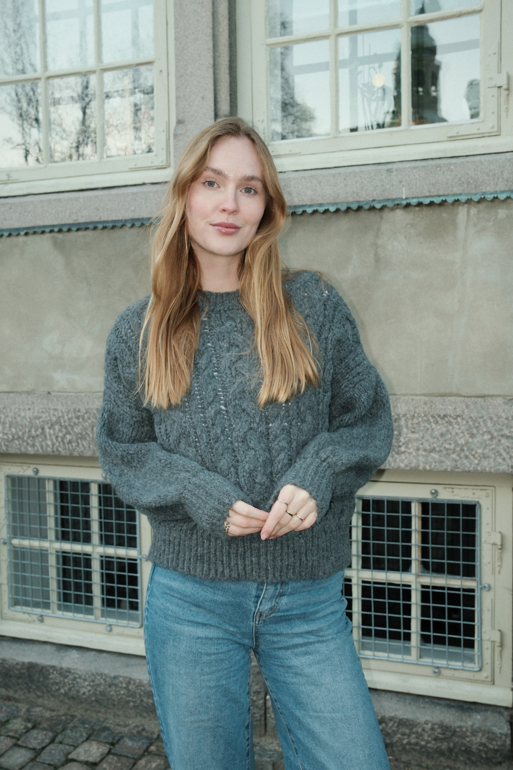 Πλεκτό Emma Cable - Mid Grey