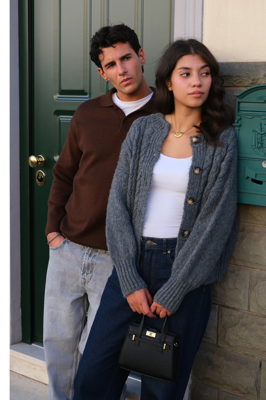 Botton Knit - Γκρι