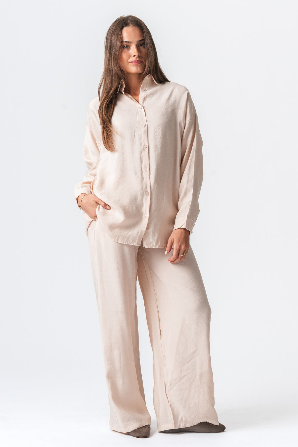 Μιά Pants + MIA πουκάμισο (μπεζ) - Πακέτο συμφωνία