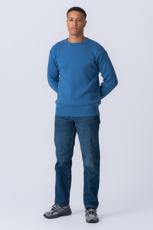 Crewneck Knit Sweater - Blue