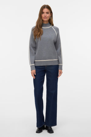 Χρυσό πουλόβερ με ψηλό λαιμό - Medium Grey W. Birch