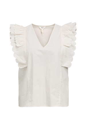 Hope Papaya Nour S/S Top - White Sand