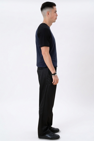 Basic raglan t-shirt-μαύρο-ναυτικό