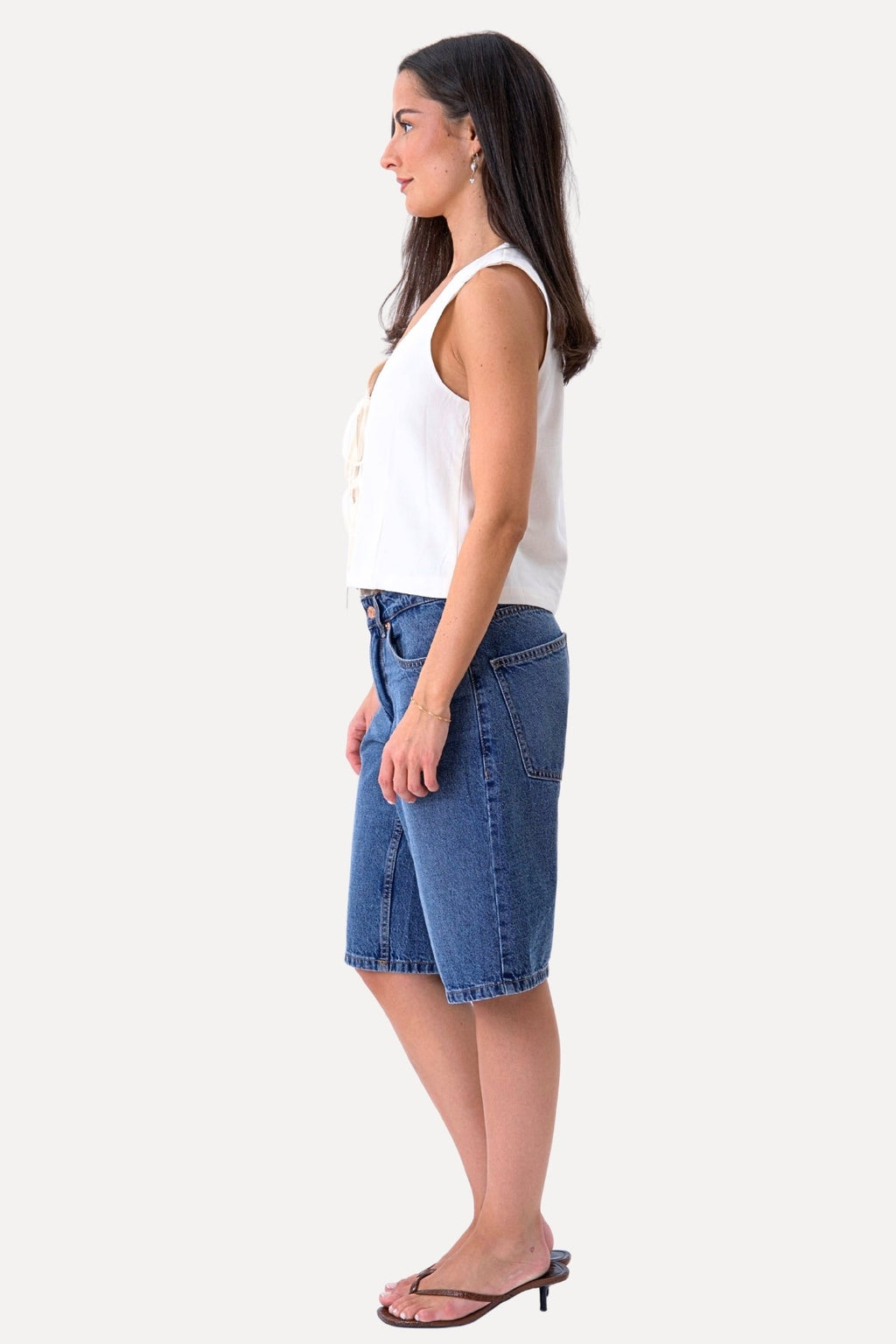 Linen Vest - Off White