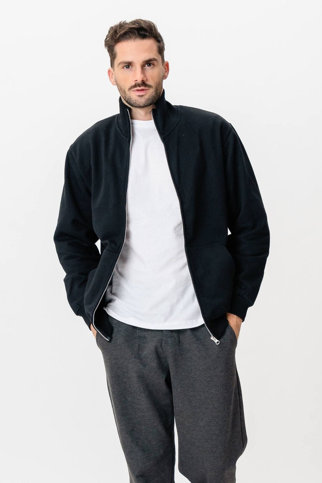 Sweatshirt Zip - Black