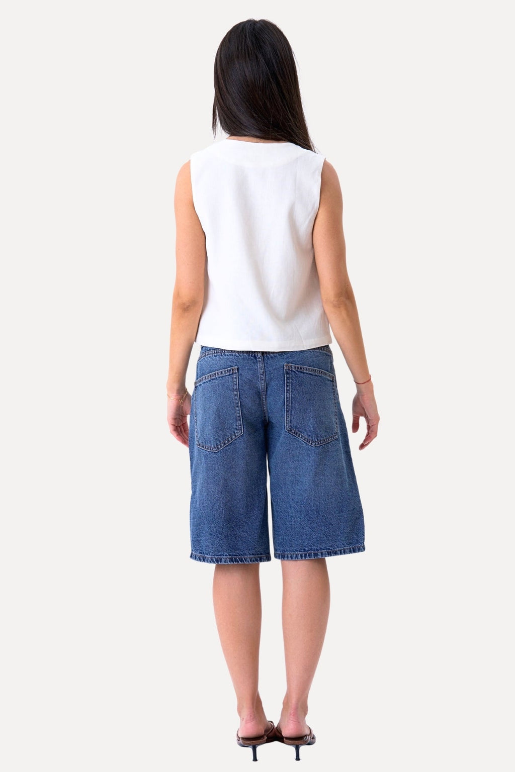 Linen Vest - Off White