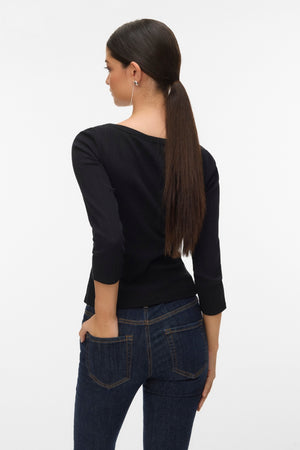 Verde Boatneck Top - Black