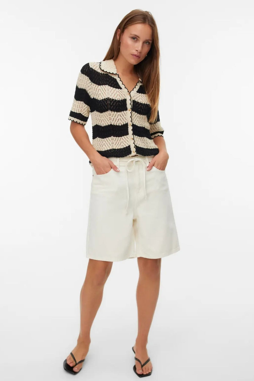 Τζιν Villa Bermuda Shorts - Εκρού