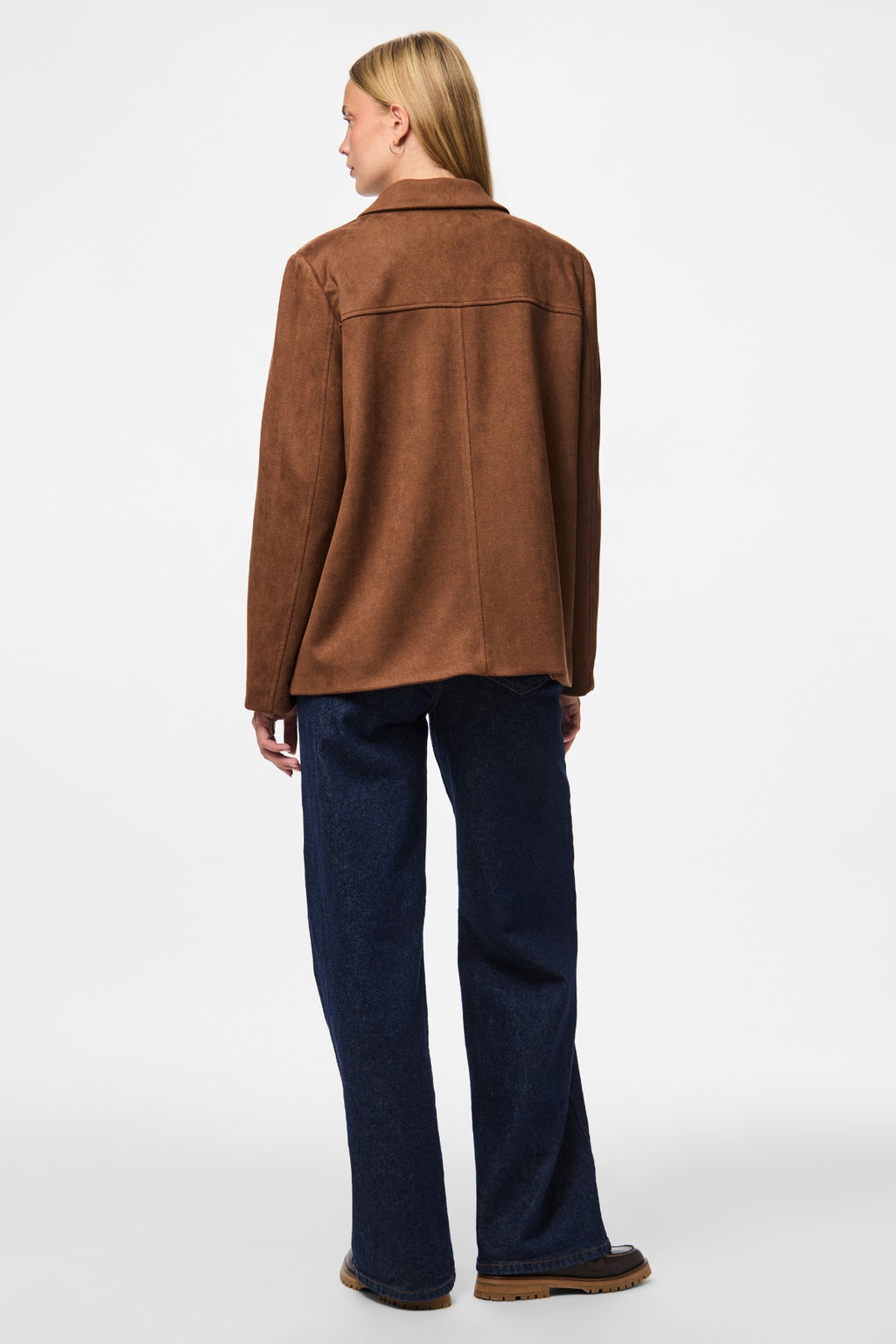 Rakel Brushed Outerwear Blazer - Downtown Brown