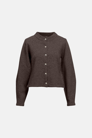 Zari Knit Cardigan - Σφραγίδα Brown Melange