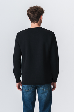 Pocket Sweatshirt Regular Fit - Black