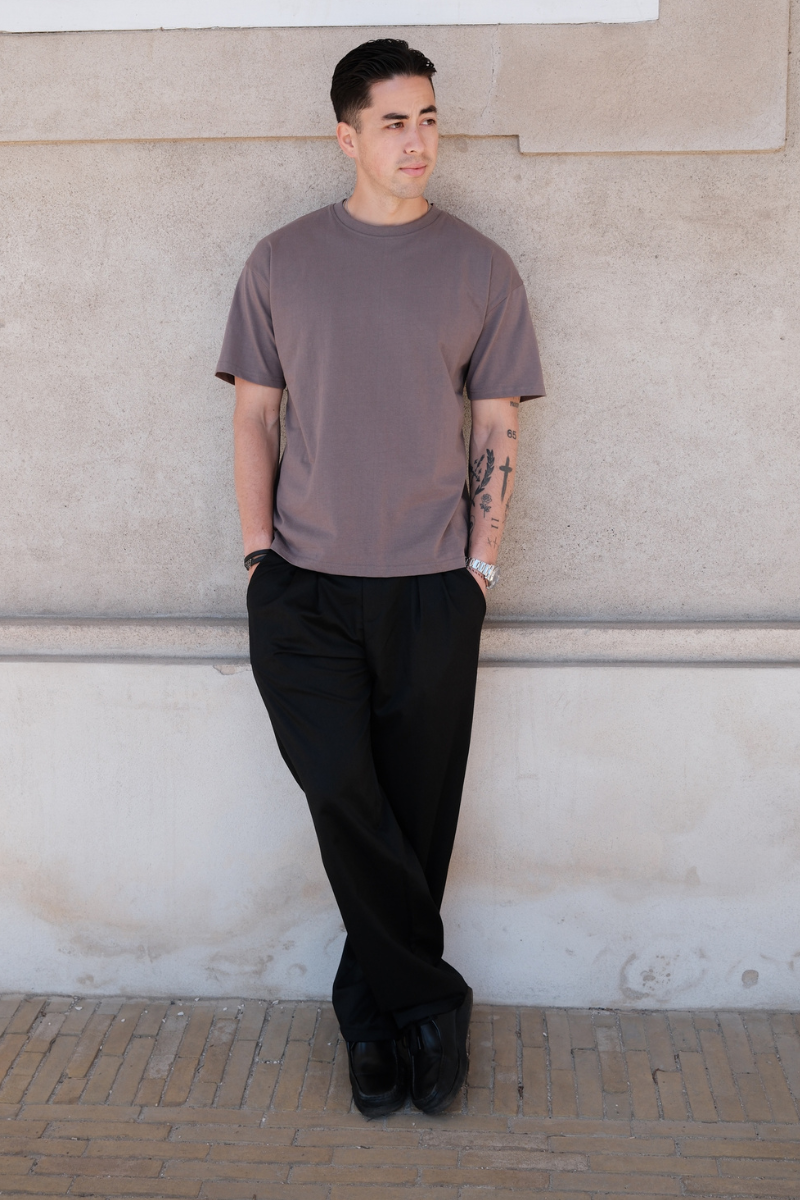 Boxy T-shirt - Σκούρο Γκρι