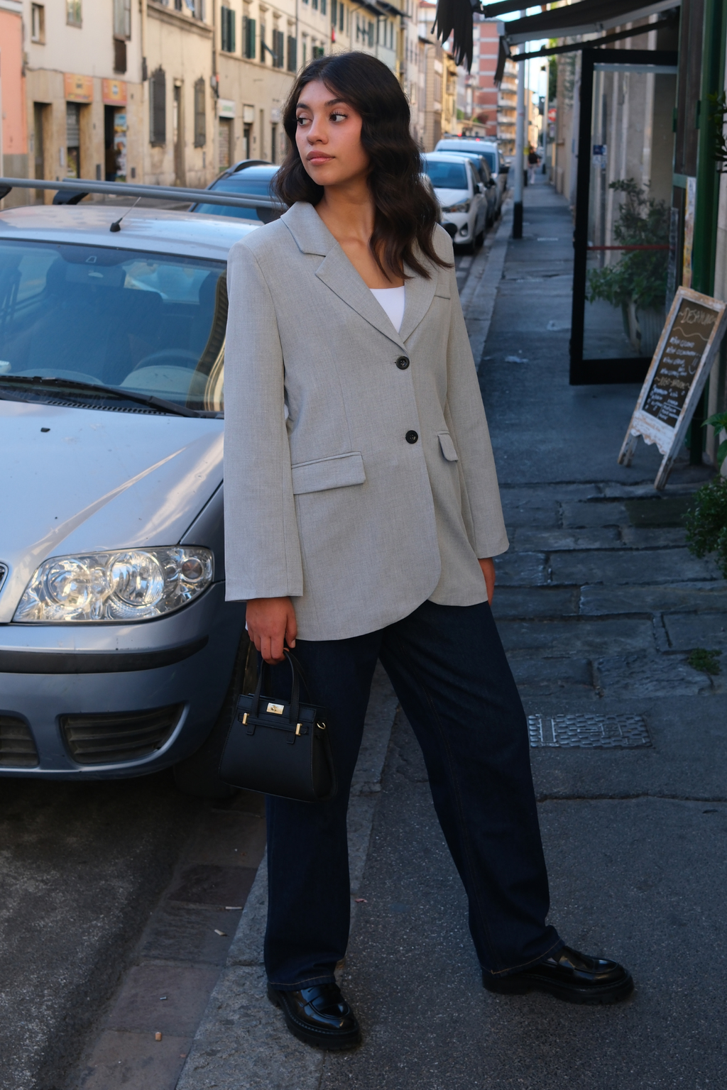 Κλαύρη Oversized Blazer - ανοιχτό γκρι