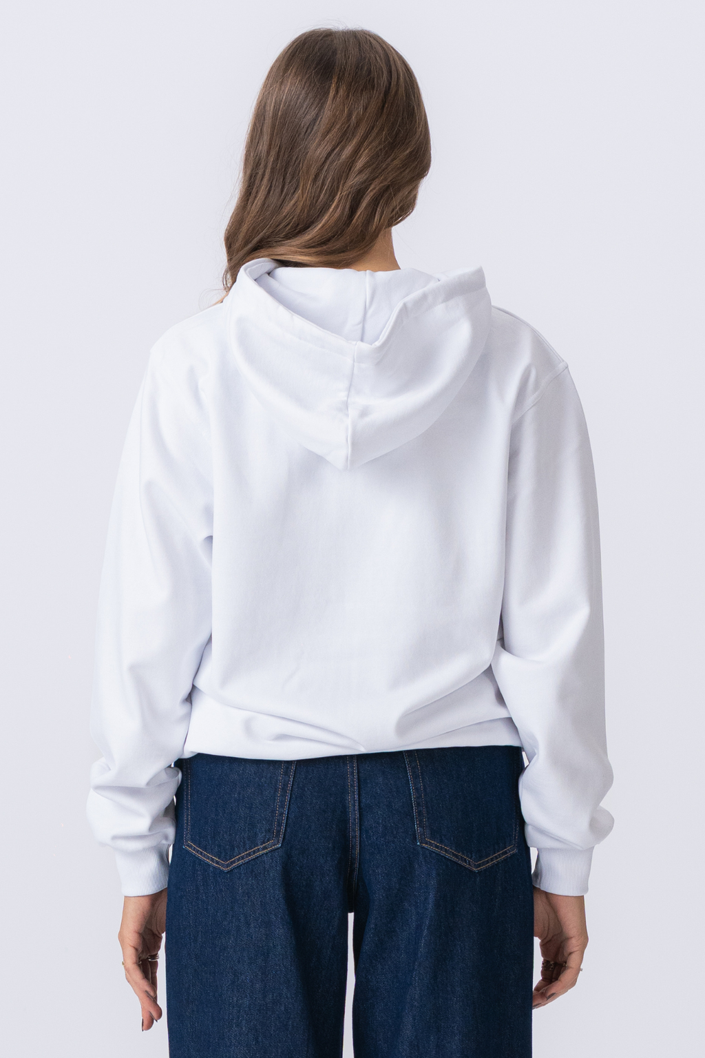 Basic Zip Hoodie - Λευκό