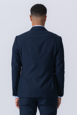 Premium Double-breasted Blazer - Navy