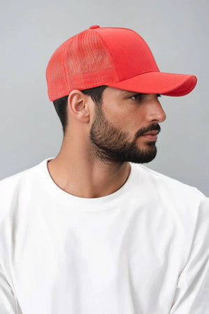 Retro Trucker Cap - Red
