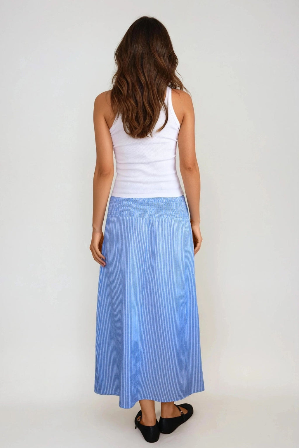 Linn Smock Ancle Skirt - Marina White