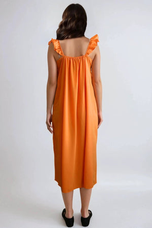 Zora Midi Dress - Sun Orange