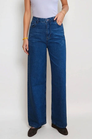 Nora Wide Jeans - ανοιχτό μπλε denim