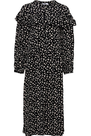 Amelia dress - Black flowered
