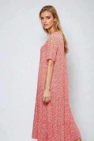 Anna midi dress - Red